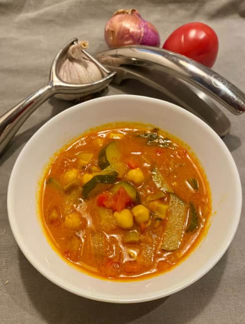 Chickpea Zucchini Tomato Curry — from the Gourmet Easy recipe book