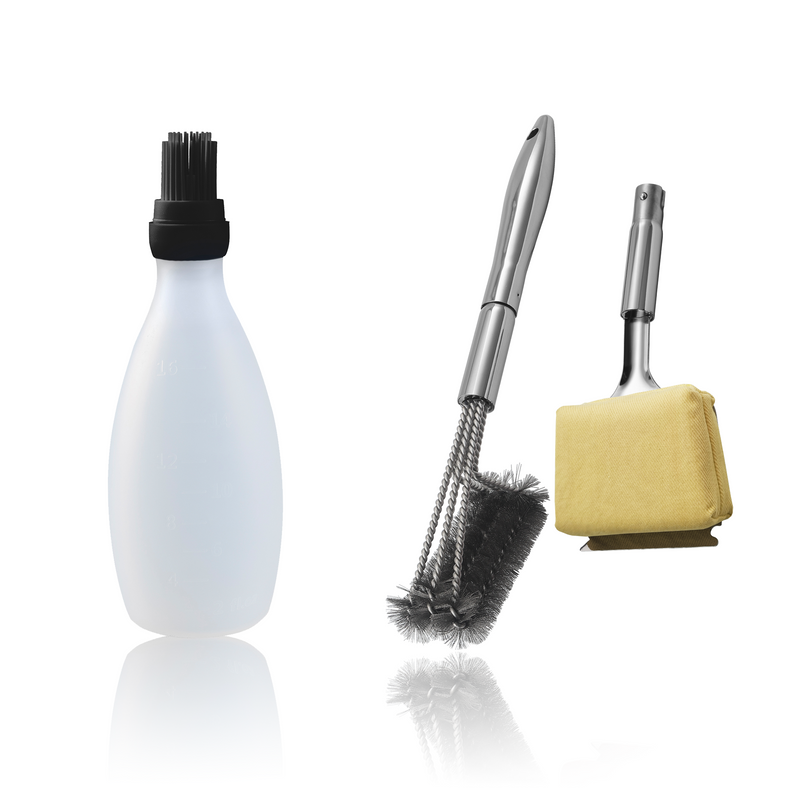 Baste Easy (Black) + BBQ Cleaning Brush Combo (Yellow)