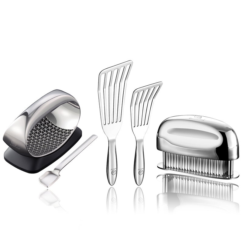Fish Turner + Garlic Rocker Pro + Meat Tenderizer Needle
