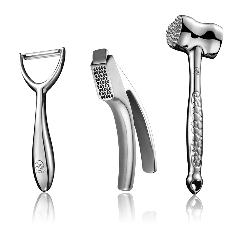 Garlic Easy (Coarse Mince) + Meat Hammer - Love Edition + Y Peeler