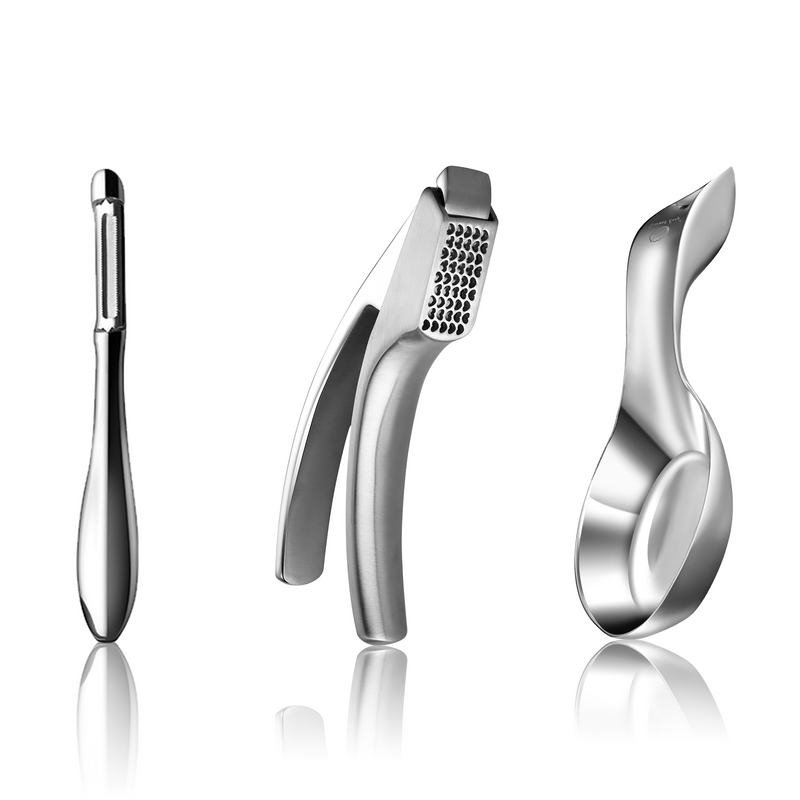 Garlic Easy (Coarse Mince) + I Peeler + Spoon Rest