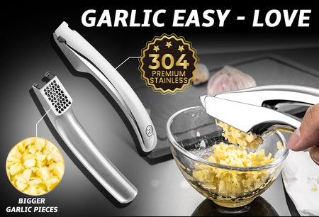 Garlic-A-Peel Garlic Press, Crusher, Cutter, Mincer, and Storage Container  — The Grateful Gourmet