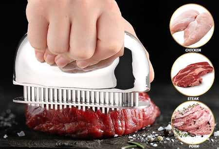 Meat Tenderizer Tool, iPstyle Sharp Needle Blade Meat Tenderizer for Tender  Beef Turkey Steak Pork 
