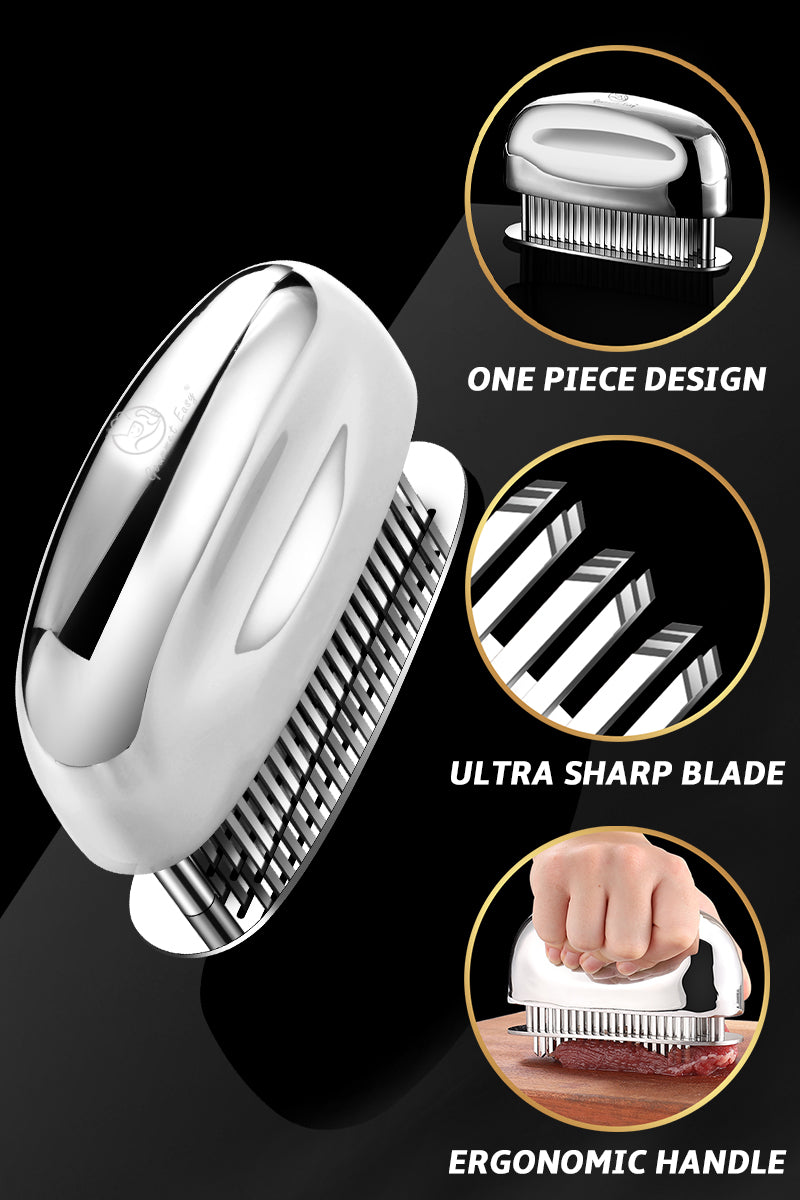 Meat Tenderizer Tool with Ultra Sharp Stainless Steel Needle Blades 2 Pack  Meat Tenderizer Tool Profession Kitchen Gadgets Jacquard for Tenderizing
