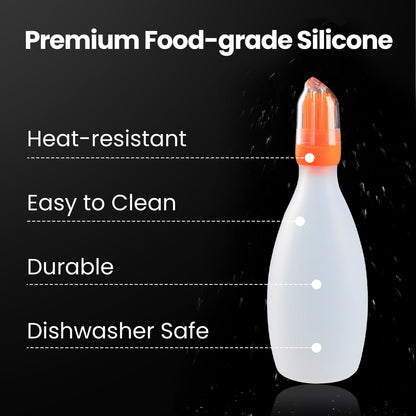 Premium food-grade silicone: heat-resistant, easy to clean, durable, dishwasher safe