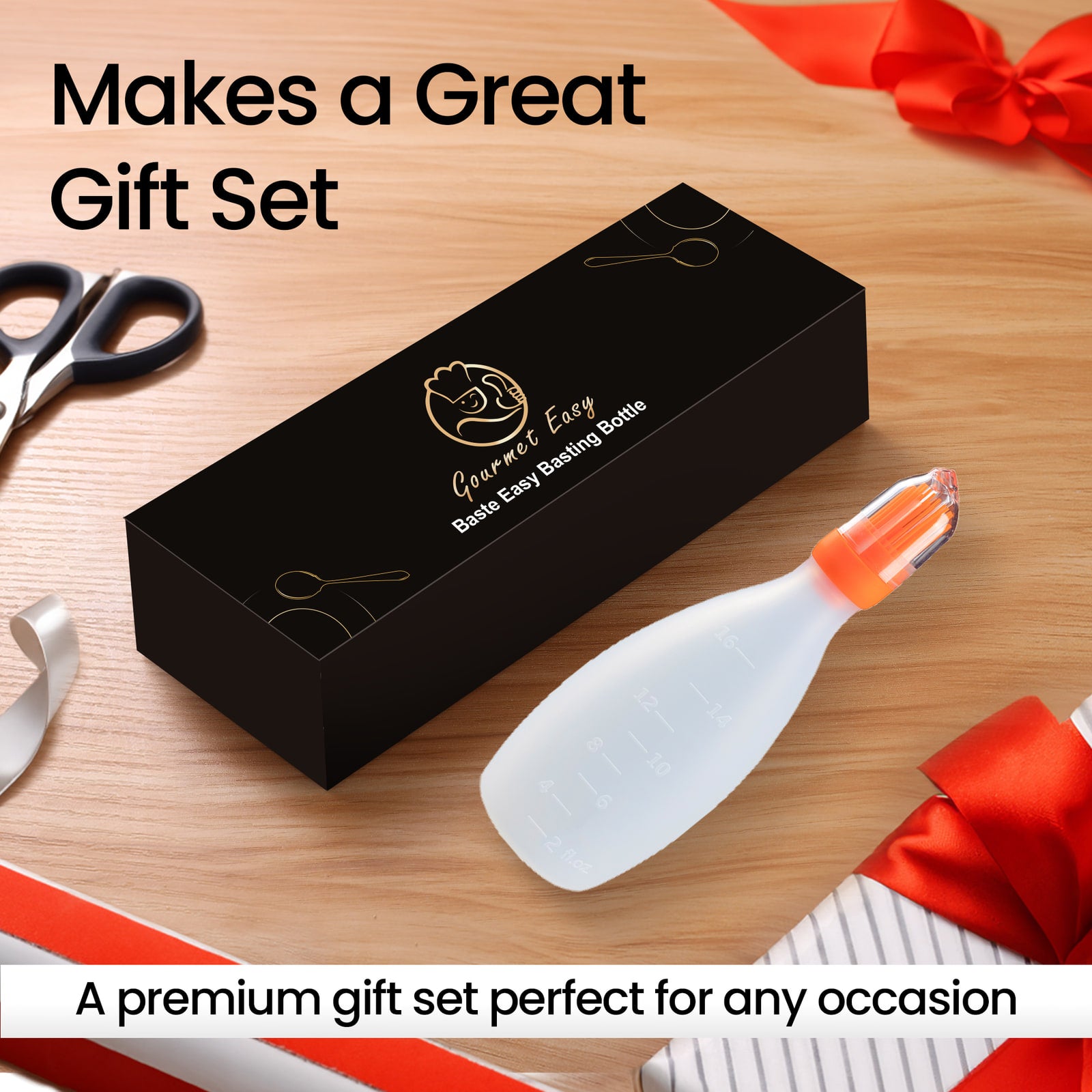 Baste Easy presented in a black gift box with ribbon