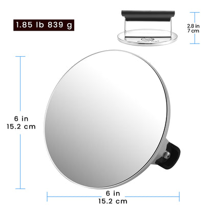 Stainless Steel Burger Press dimensions: 6 in across, 2.8 in tall, 1.85 lb