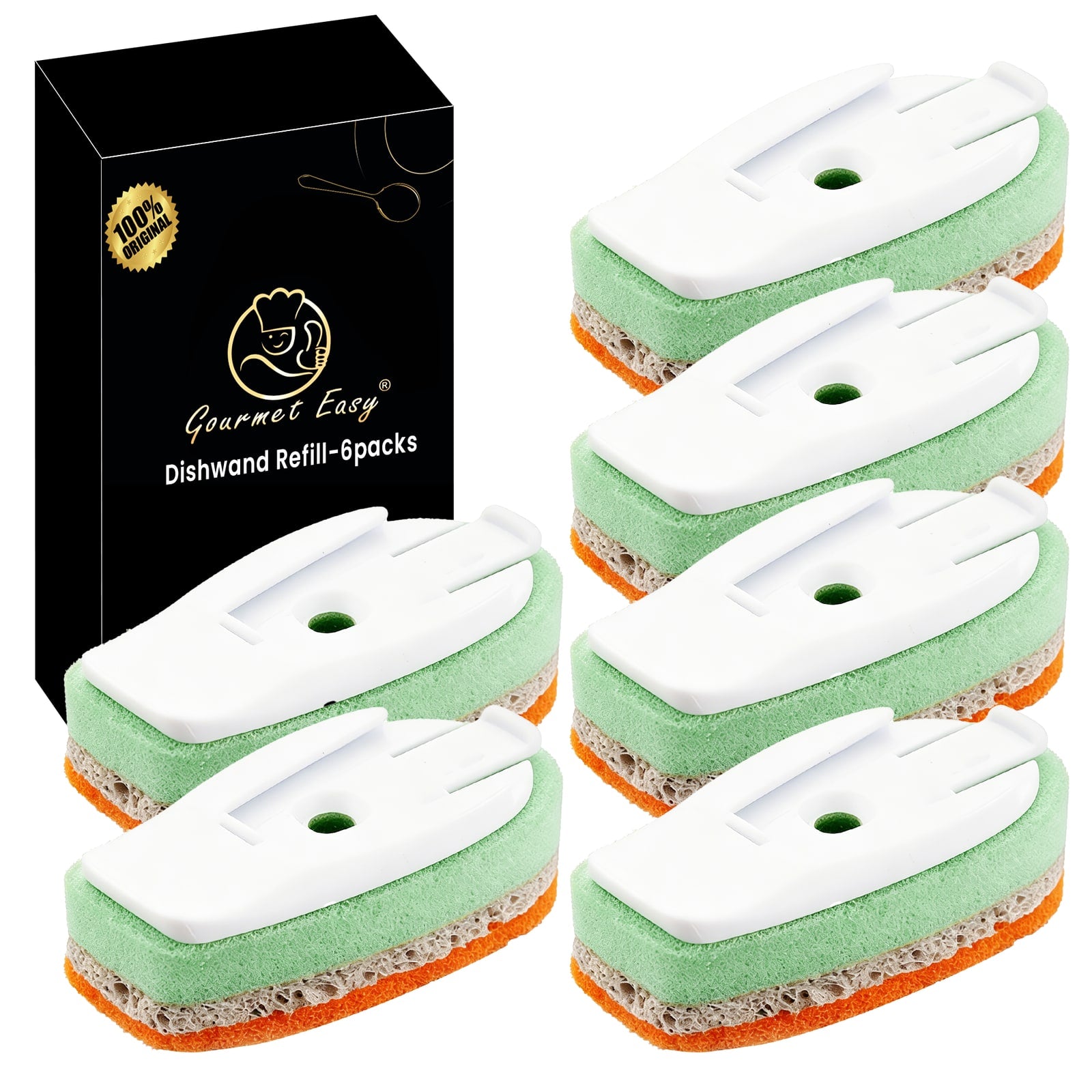 Gourmet Easy Dishwand refill, 6 pack