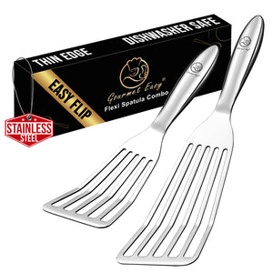 Gourmet Easy Fish Turner: two slotted spatulas with their thin-edge gift box