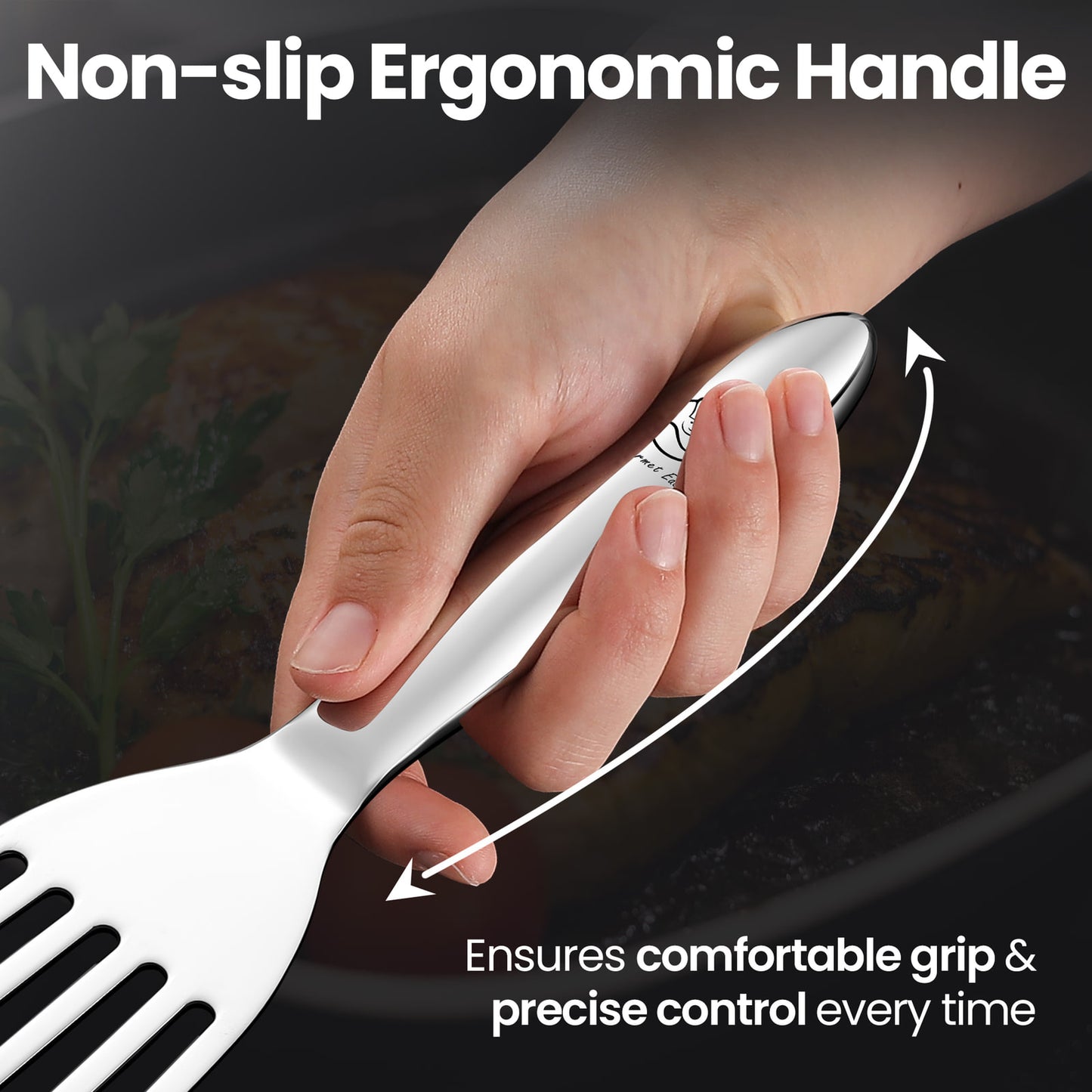 Non-slip ergonomic handle for a comfortable grip and precise control