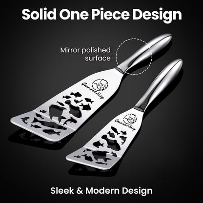 Solid one piece design with a mirror polished surface, sleek and modern