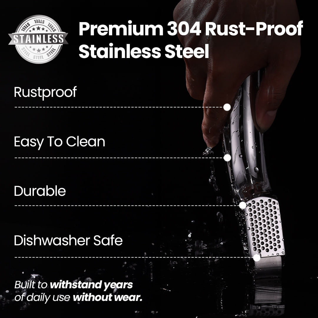 Premium 304 rust-proof stainless steel: rustproof, easy to clean, durable, dishwasher safe