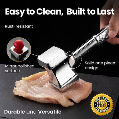 Easy to clean, built to last: rust-resistant, mirror polished, solid one piece design