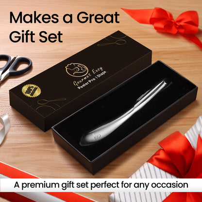 I Peeler presented in a black gift box with ribbon
