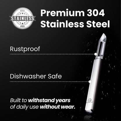 Premium 304 stainless steel: rustproof and dishwasher safe