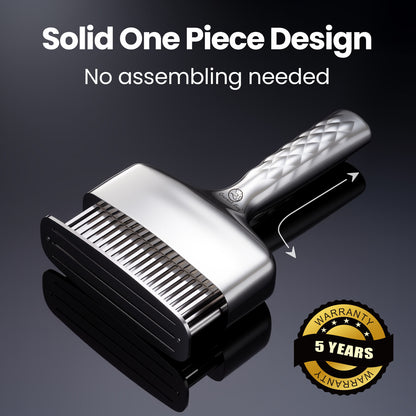 Solid one piece design, no assembling needed, with a 5-year warranty badge