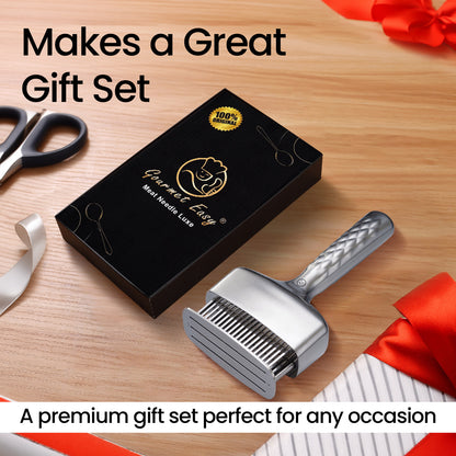Meat Needle Luxe presented in a black gift box with ribbon