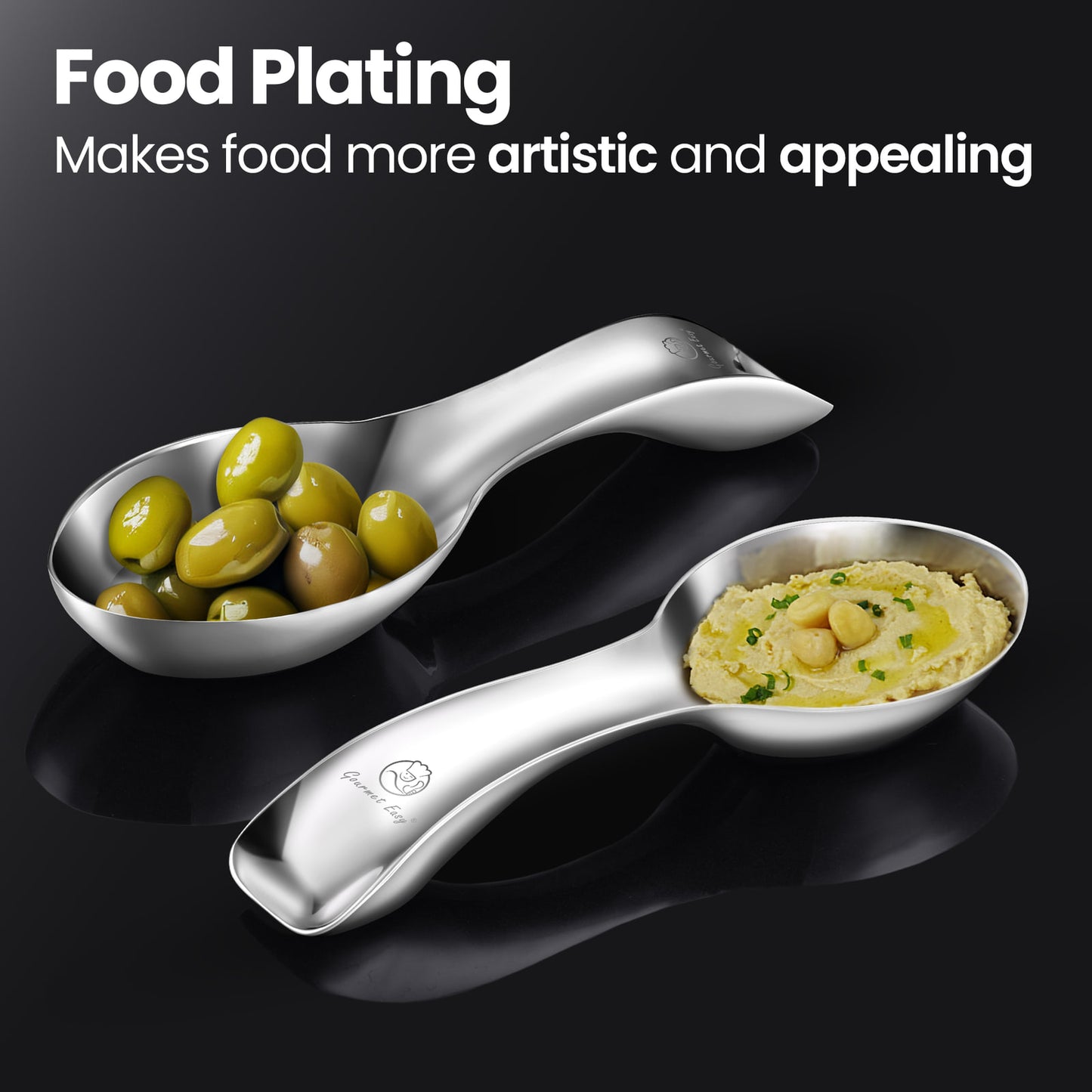 Doubles for food plating, holding olives and a dip