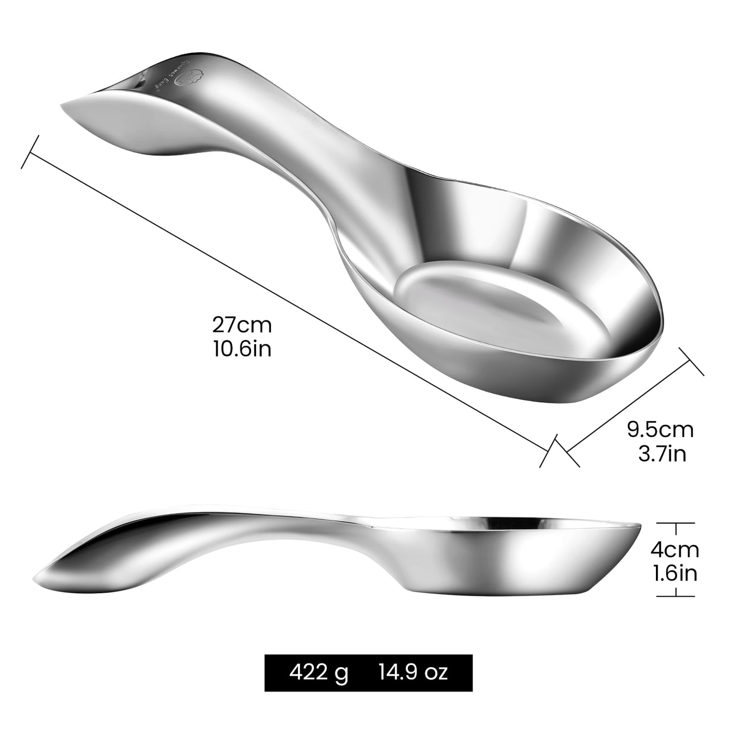Spoon Rest dimensions: 27 cm long, 9.5 cm wide, 4 cm tall, 422 g