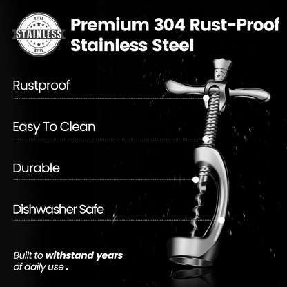 Premium 304 rust-proof stainless steel: rustproof, easy to clean, durable, dishwasher safe