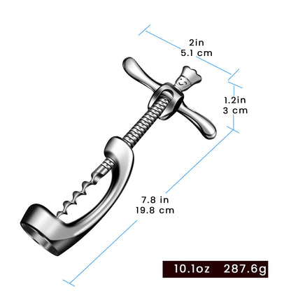 Wine Opener dimensions: 7.8 in tall, 2 in wide, 10.1 oz