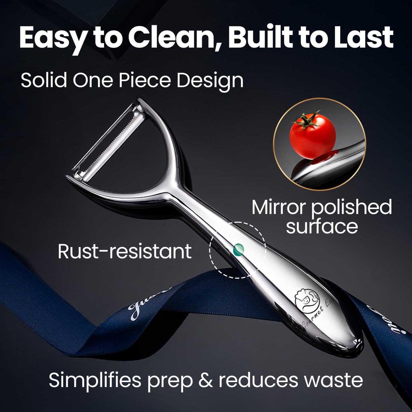 Easy to clean, built to last: solid one-piece design, mirror polished, rust-resistant