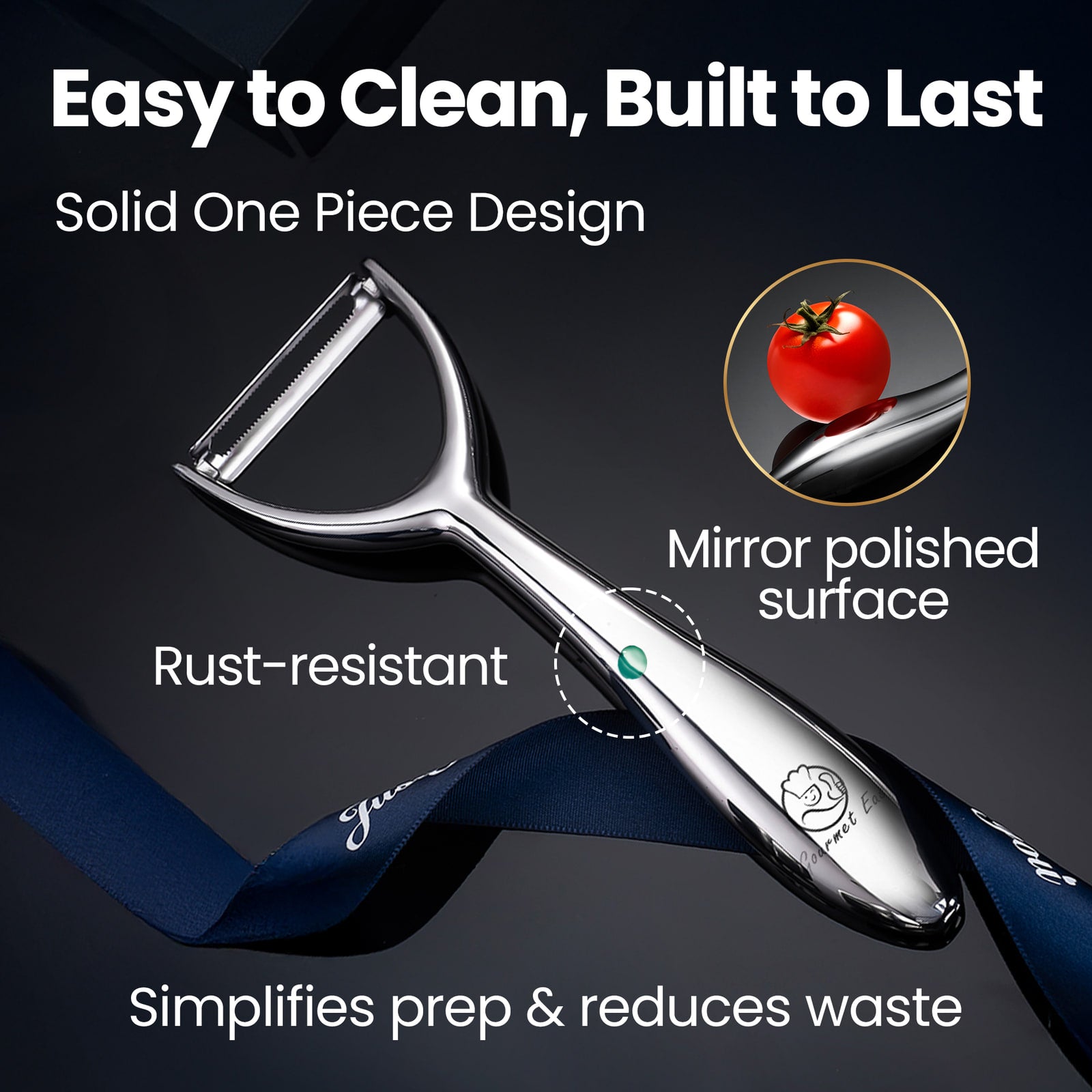 Easy to clean, built to last: solid one-piece design, mirror polished, rust-resistant