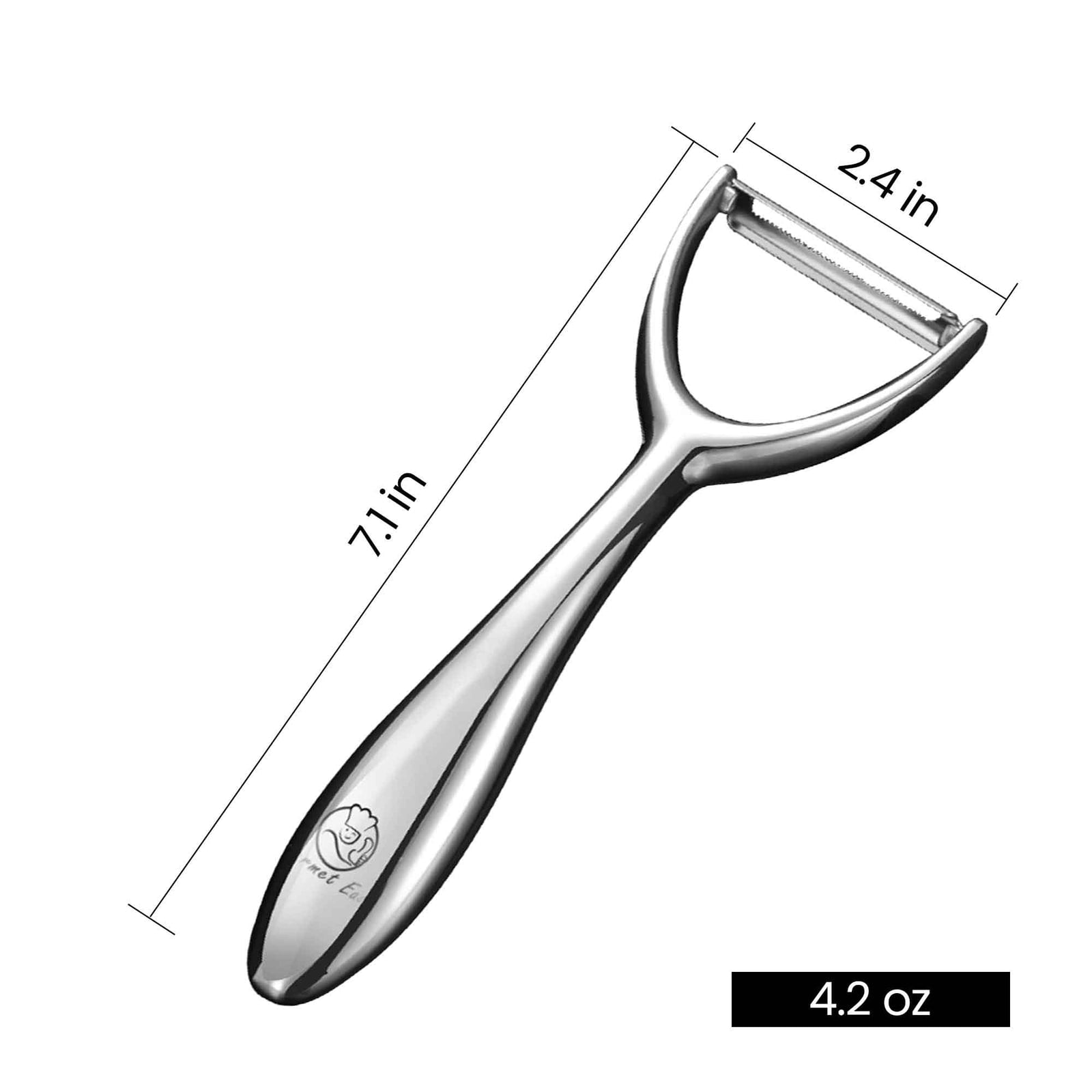 Y Peeler dimensions: 7.1 in long, 2.4 in wide, 4.2 oz