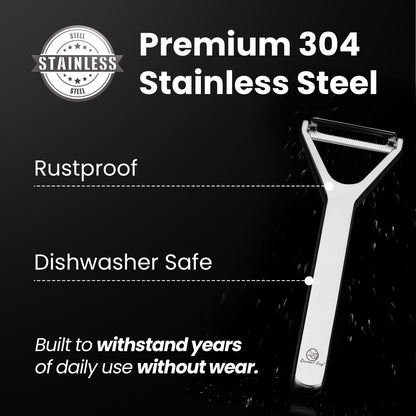 Premium 304 stainless steel: rustproof and dishwasher safe